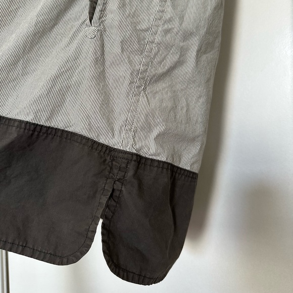 J.Crew Toluca pinstripe tunic✨pockets✨charcoal and white, Sz S - Picture 9 of 10